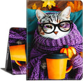 Case for Amazon Kindle Fire HD 10 and Fire HD 10 Plus 10.1 Tablet Case (13th/11th Generation 2023/2021 Release) Slim Fit PU Leather Cover with Auto Sleep/Wake - Fashionable Cat