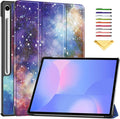 Case for Samsung Galaxy Tab S10 FE+/S10 FE Plus 13.1 Inch 2025 Model (SM-X620/SM-X626B) Tri-Fold Stand Smart PU Leather &amp Hard Back Shockproof Cover with Auto Wake/Sleep Galaxy Colorful