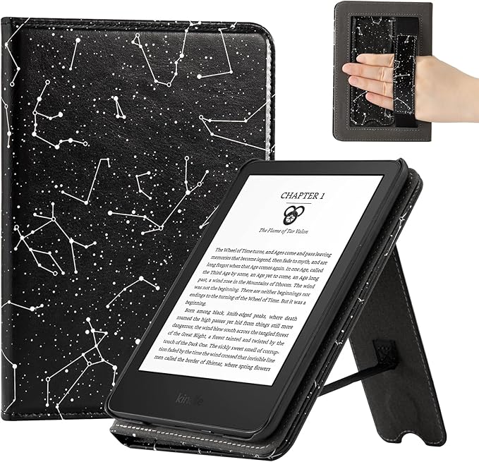 CoBak Case for 6 Tablet Cases (2024 &amp 2022 11th Gen) - PU Leather Smart Cover with Auto Sleep/Wake &amp Hand Strap Premium Protective Case for Tablet Case