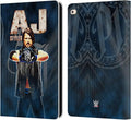 Head Case Designs Officially Licensed WWE AJ Styles Superstars Leather Wallet Case Compatible with Apple iPad Air 2 (2014)