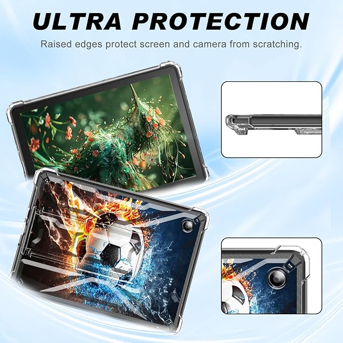 Case for iPad 10.2 2021/2020/2019 Shockproof Rugged Slim Heavy Duty Full Body Protective Case for iPad 9th/iPad 8th/7th Generation Soccer Ball