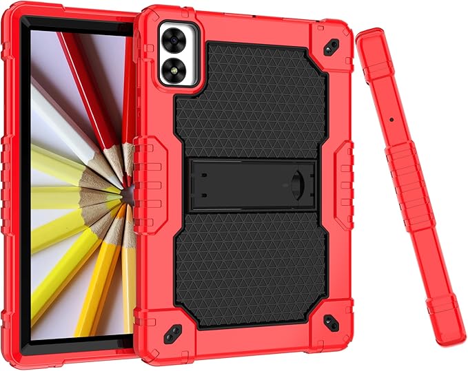 Case for Vortex ZTAB10/T10M PRO 10.1 inch Tablet Hybrid Shockproof Case Built in Kickstand with Screen Protector for Vortex ZTAB 10/T10M PRO 10.1 inch Tablet (Red/Black/2 PCS)
