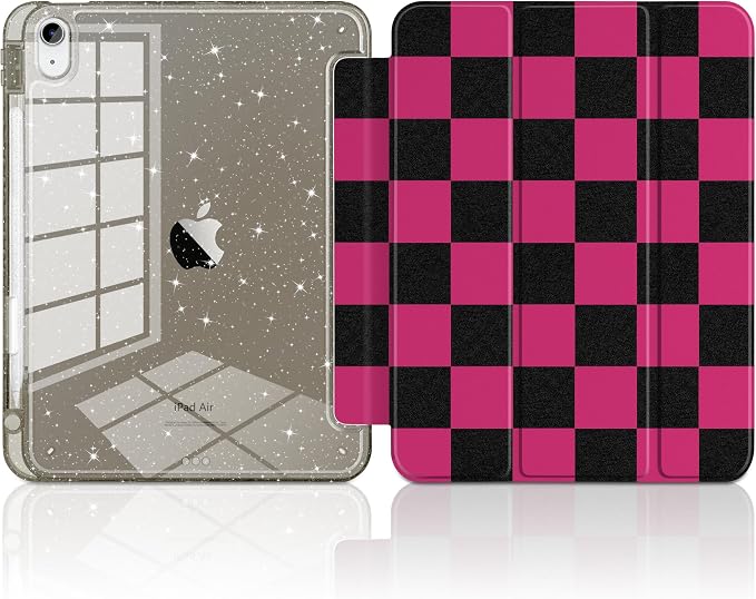 Rose Pink & Black Checkerboard