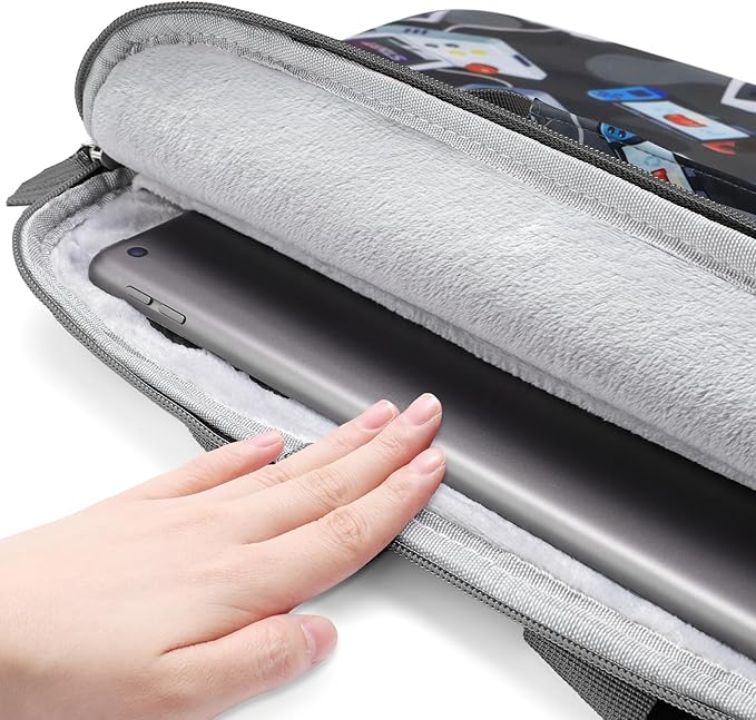 Kids Tablet Bag for Boys Kids Tablet Carrying Case for Fire HD 10 HD 8 Fire 7 Sleeve Bag Kid Kindle Bag iPad Bag for Kid Games Camo Black