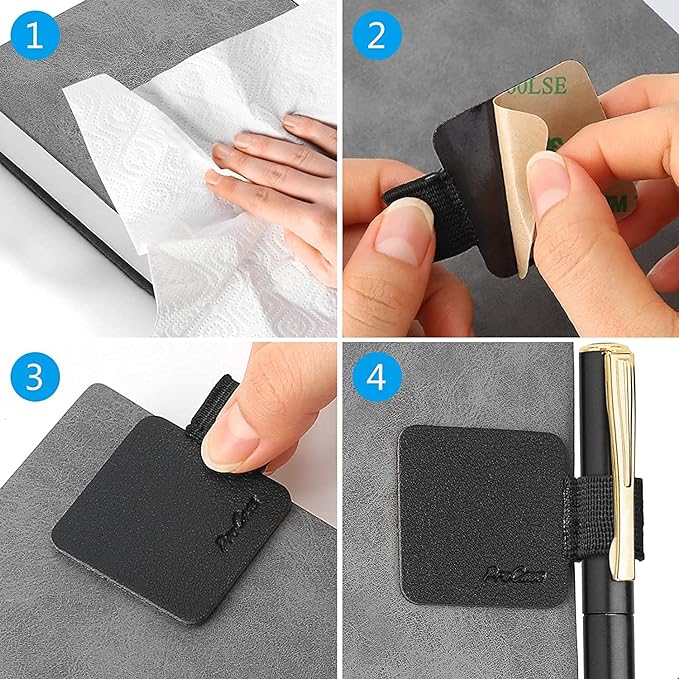 ProCase Smart Case for iPad Pro 12.9 2022/2021/2020/2018 Bundle with 5 Pack Pen Loop Holder for Notebooks Journals Planners Tablet Case