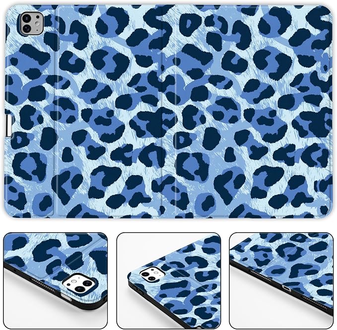 Blue Leopard Print