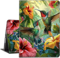 Case for Kindle Paperwhite 12th Generation 7 &amp Kindle ColorSoft Signature Edition PU Leather Protective Cover with Auto Sleep/Wake for Kindle Paperwhite 2024 – Hummingbird Flower