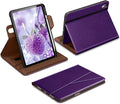 DTTO for iPad A16 Case iPad 11th / 10th Generation Case (2025/2022) 360 Degree Rotating Premium Leather Folio Stand Cover with Pencil Holder Dark Purple