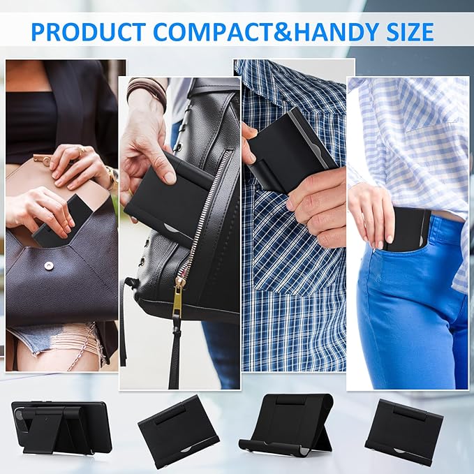 Wenqik 36 Pcs Cell Phone Stands Foldable Tablet Mobile Stand Adjustable Multi Angle Tablet Holder Compatible with Phone 15 14 13 12 11 Pro Xs Xs Max XR 8 (Black and White)