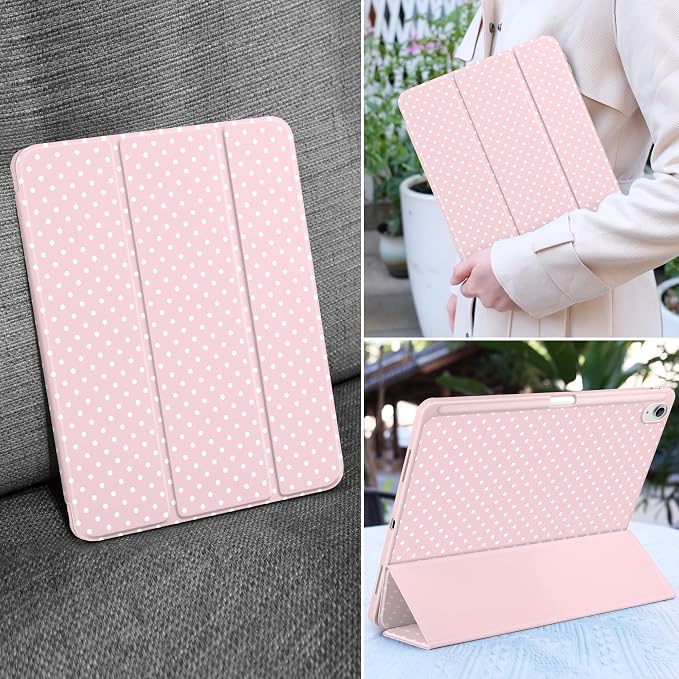 White Polka Dot & Pink