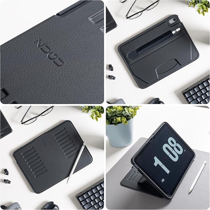 ZUGU CASE for iPad A16 11th Generation 11 Inch (2025) 10th Gen 10.9 Inch (2022) Magnetic Stand &amp Sleep/Wake Cover Model #s A3354 A3355 A3356 A2696 A2757 A2777 Stealth Black