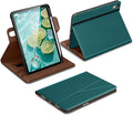 DTTO for iPad A16 Case iPad 11th / 10th Generation Case (2025/2022) 360 Degree Rotating Premium Leather Folio Stand Cover with Pencil Holder Green