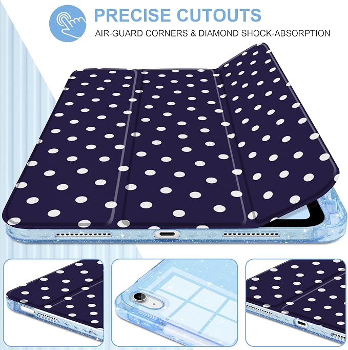 Navy Blue Polka Dot