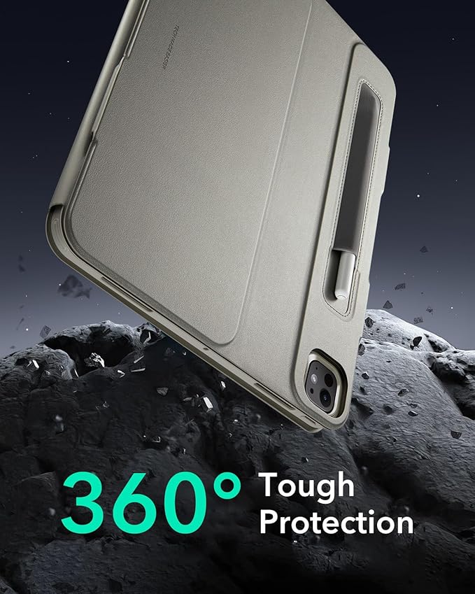 ESR for iPad Pro 13 Inch Case (M5/M4) 2025/2024 Rotating Case with Removable Magnetic Cover Adjustable Portrait/Landscape Stand 9 Standing Angles Shift Series Titanium