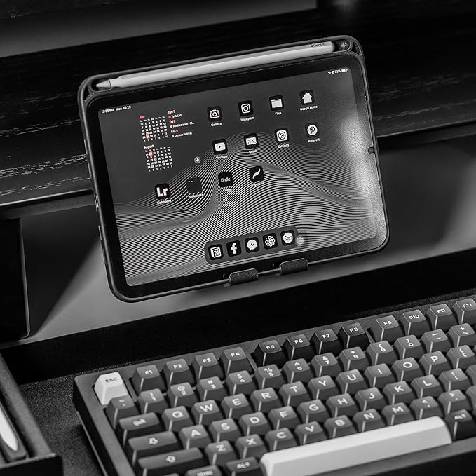 Raico Phone or Tablet Holder for Desk Cockpit Setup Deskshelf Modular Phone Tablet Stand (Matte Black)