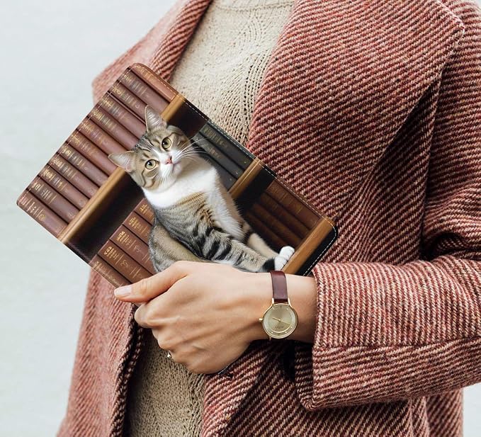 Cat On Bookshelf