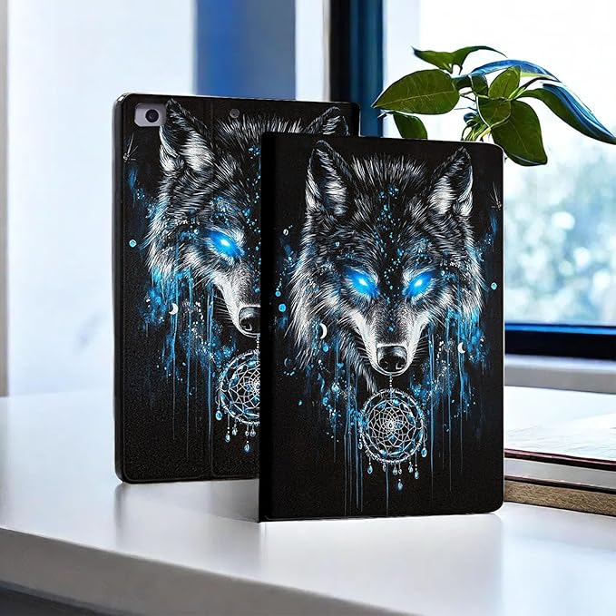Case for iPad Air 3/Pro Generation (2019/2017) 10.5 Inch iPad CoverAutomatic Wake/SleepAdjustable Stand Protective Cover for Apple iPad 10.5 - Dreamcatcher Wolf