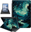 Starry Night Art Print Pattern Case for Samsung Galaxy Tab S9 Plus/X810/X816B/X818U/S9 FE Plus 12.4inch/S10 PlusBFDHGQZC 360 Degree Rotating Stand Protective Cover with Auto Sleep/Wake