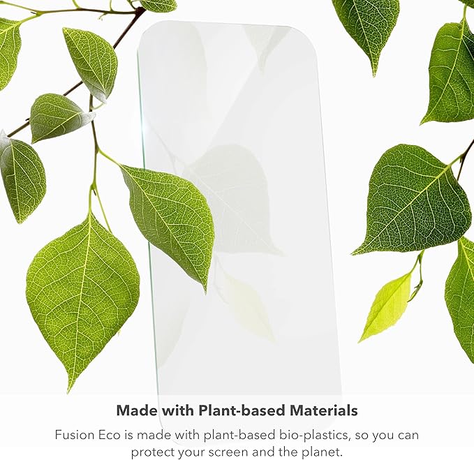 ZAGG InvisibleShield Fusion ECO Screen Protector for Apple iPhone 14 Pro - Flexible Hybrid Protection Made with Plant-based Materials EZ Apply Install