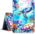 Case for iPad Pro 11 Inch Case (2024 Model 5th Gen) PU Leather Smart Protective Cover with Auto Sleep/Wake for iPad Pro 11 2024Watercolor Turtle