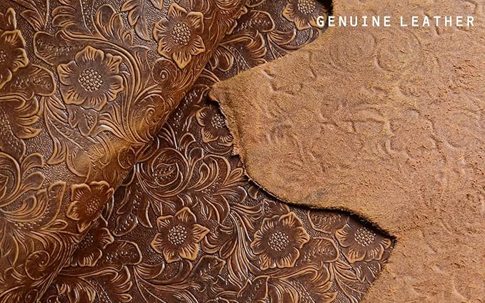 Gexmil for iPad 9.7 Inch Case6th/5th Generation(2018/2017)-iPad Air 2/1 Gen. Genuine Leather Cover Auto Sleep/WakeCowhide Folio Cover with Adjustable Stand with BuckleAnti SlipFlower Brown