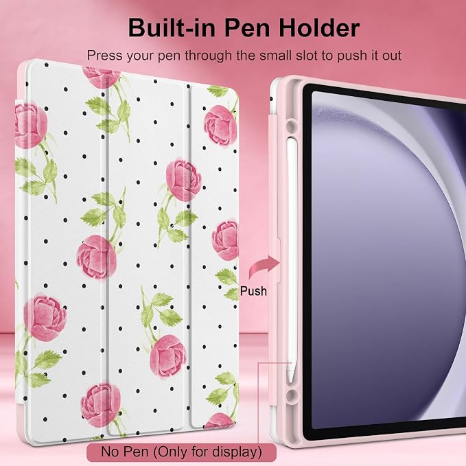 Watercolor Roses & Polka Dots