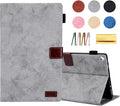 Folding Case for Amazon Fire HD 10 9th/7th/5th Gen Techcircle Smart Flip [Wake/Sleep] Solid PU Leather Protective Cover for All-New Kindle Fire HD 10.1 inch Tablet 2019/2017/2015 Release Gray
