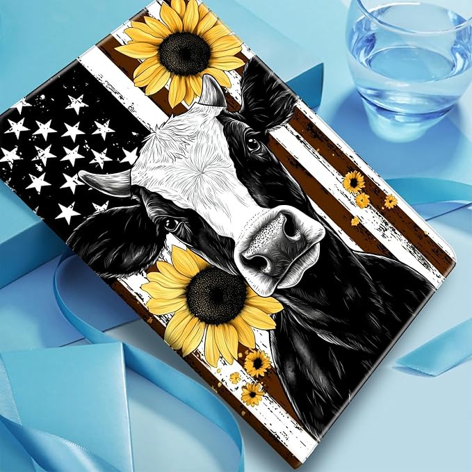 American Flag And Cow