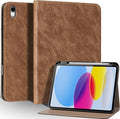 Case for iPad (A16) 11th Gen. 11 Inch 2025 iPad 10th Gen. 10.9 Inch 2022Protective Cover with Pencil HolderAuto Sleep/WakeAnti-Scratch Anti Slip/FingerprintYellow Brown