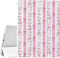 JOYLAND Floral Pink Bow Case Case for iPad 10th Generation 10.9 inch/iPad (A16) 11th Generation 11 Inch 2025 with Pencil Holder-Trifold Stand Protective Cover with Soft TPU BackWhite