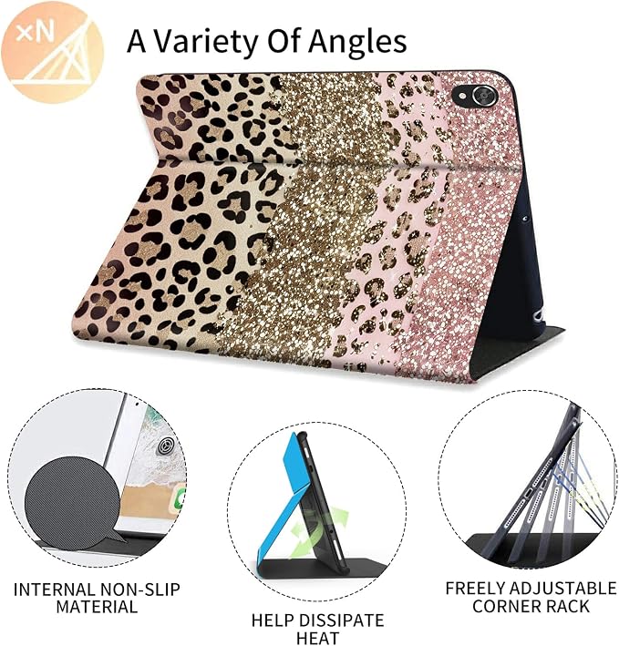 Pink Gold Leopard print