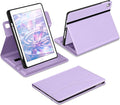 DTTO for iPad 6th / 5th Generation 9.7 Inch (2018/2017) iPad Air 2 / Air 1 Case 360 Degree Rotating Premium Leather Folio Stand Cover with Pencil Holder Lavender