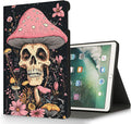 for Samsung Galaxy Tab A11/Tab A9 8.7 Inch 2025/2023 Model X133/X135/X110/X115 Tablet CaseAuto Wake/SleepAdjustable Stand Protective Cover - Skull Mushroom Flower