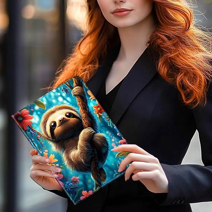 Case for Amazon Kindle Fire HD 10 and Fire HD 10 Plus 10.1 Tablet Case (13th/11th Generation 2023/2021 Release) Slim Fit PU Leather Cover with Auto Sleep/Wake - Cute Sloths