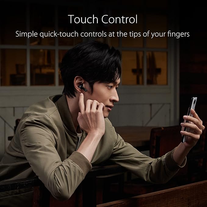 ASUS ROG Cetra True Wireless Gaming Earbuds – Bluetooth Low-Latency ANC Noise Cancelling Touch Control IPX4 Water Resistant 27Hr Battery Wireless Charging for PC Mobile Switch Ally/X - Black