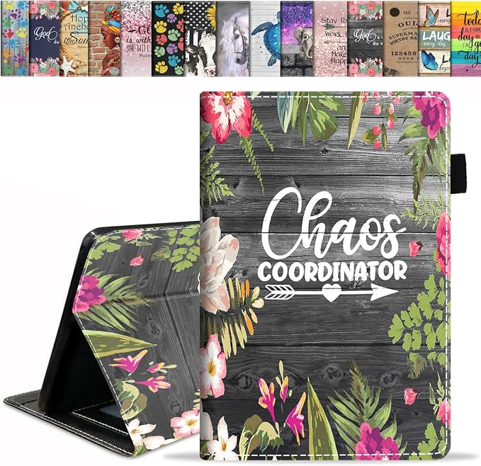 Chaos Coordinator Quote Colored Floral Wreath Print