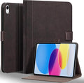 Gexmil Leather Case for iPad (A16) 11th Generation 11 Inch 2025 iPad 10th Generation 10.9 Inch 2022Protective Cover with Magnetic ClosureAuto Sleep/WakeSanded Brown