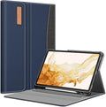Fintie Case for Samsung Galaxy Tab S8 Plus 2022/S7 FE 2021/S7 Plus 2020 12.4 Inch with S Pen Holder Multiple Angle Portfolio Cover with Pocket Auto Sleep/Wake Navy