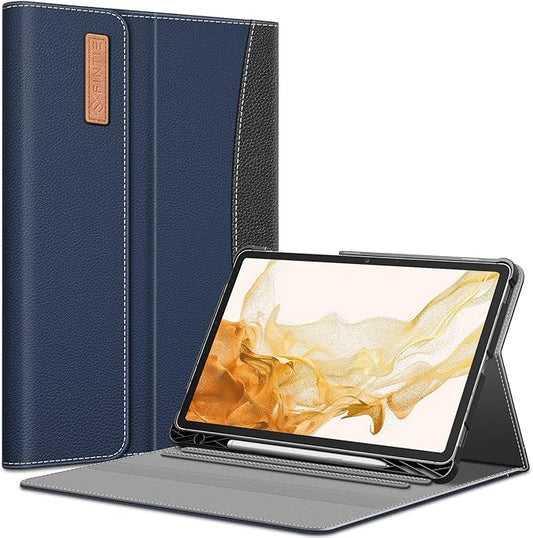 Fintie Case for Samsung Galaxy Tab S8 Plus 2022/S7 FE 2021/S7 Plus 2020 12.4 Inch with S Pen Holder Multiple Angle Portfolio Cover with Pocket Auto Sleep/Wake Navy