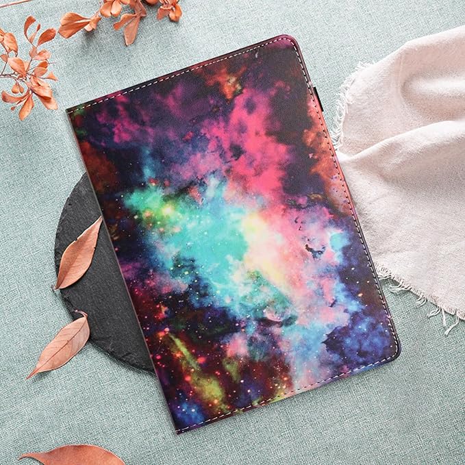 Case for Amazon Kindle Fire Max 11 Tablet (13th Generation2023 Release) 11 with Pencil Holder &amp Folio Stand Magnetic Smart PU Leather Shockproof Cover [Auto Sleep Wake] Rainbow Galaxy Sky