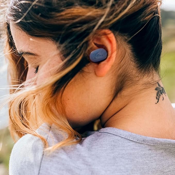 JBL Tune Buds - True wireless Noise Cancelling earbuds JBL Pure Bass Sound Bluetooth 5.3 4-Mic technology for Crisp Clear Calls Up to 48 hours of battery life Water and dust resistant (Blue)