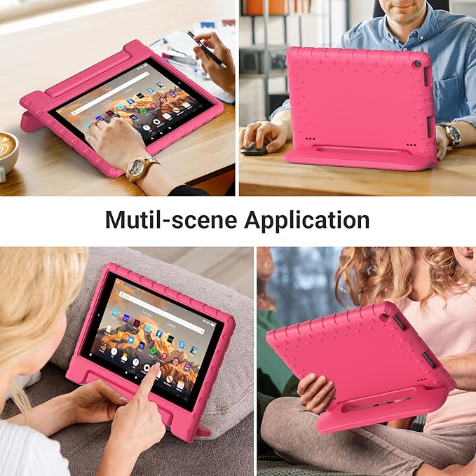 for Amazon Fire hd 10 Tablet case Kids 5th/7th/9th Generation 2015/2017/2019 ReleasedLightweight Shockproof Case with Portable Handle Stand for Amazon Kindle Fire HD 10 Tablet