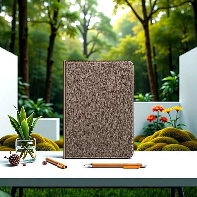 Leather Case for iPad Air 11 M4/M3/M2 (2026/2025/2024) &amp 10.9 5th/4th Gen (2020/2022) Protective Shockproof Smart Cover with Adjustable Stand Auto Wake/Sleep Gray Brown.