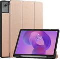 Case for Lenovo Idea Tab Plus 12.1 inch 2025 Model Shockproof Protective Cover with Kickstand Built-in Pen Slot &amp Auto Wake/Sleep Folio Matte TPU Smart Cover -Rose Gold
