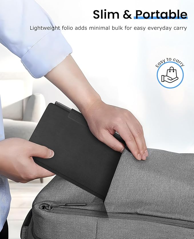 Case for Remarkable Paper Pro Move Tablet 7.3 Inch – Slim PU Leather Folio Cover with Magnetic Pencil Holder Auto Sleep/Wake Lightweight Shockproof Protective Shell (Black)