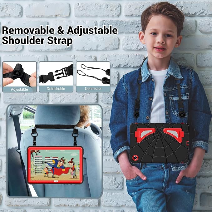Galaxy Tab A9+ 11 Inch Case-Black Red