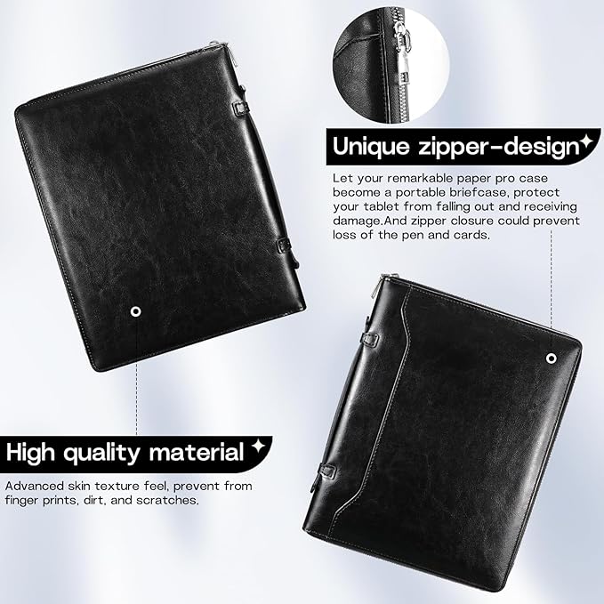 E NET-CASE Case for iPad Air 11-inch M4/M3/M2 (2026/2025/2024)/iPad (A16) 11th Gen 11 2025/iPad 10th Gen 10.9 2022/iPad Air 5th/4th Gen (2022/2020) 10.9Briefcase-Style Stand Cover(Black)