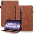 Shockproof Case for OnePlus Pad 3 / OnePlus Pad 2 Pro 13.2 inch Released 2025 - Retro PU Leather + TPU Hybrid Protective Cover with Anti-Slip Grip Strap &amp Card Slots -Brown
