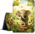 DIGTIALLL Case for iPad Air 5th/4th Generation (2022/2020 Release) 10.9/iPad Pro 11 2022/2021/2020 Release PU Leather Smart Premium Stand Protective Cover with Auto Sleep/WakeBaby Elephant