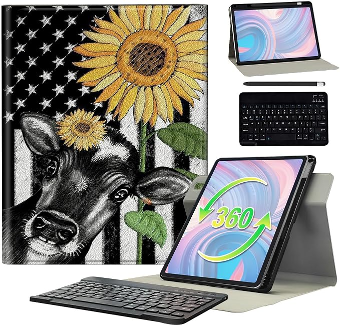 American Flag Sunflower/Cow